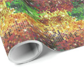 Farbenfrohe Disco Glitzer & Glitzern Muster 2 Geschenkpapier (Rolleneckpunkt)