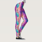 Farbenfrohe Disco Imitate Glitzer Leggings (Rechts)
