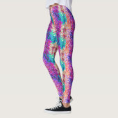 Farbenfrohe Disco Imitate Glitzer Leggings (Links)