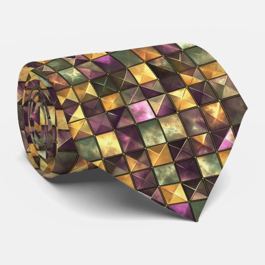 Farbenfrohe Disco-Krawatte Krawatte (Gerollt)