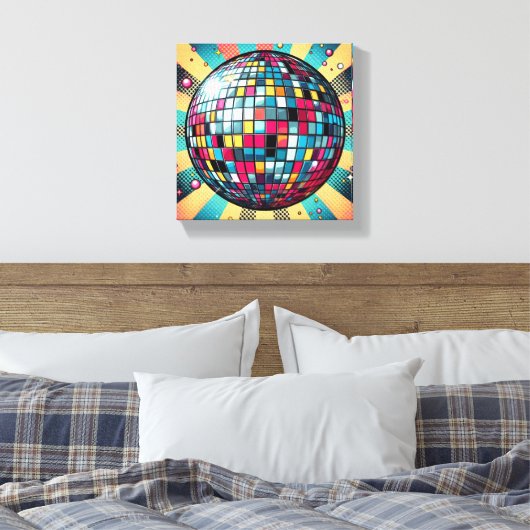 Farbenfrohe Disco Leinwand Art! (Insitu (Schlafzimmer))