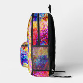 Farbenfrohe Disco-Spiegel Glitzer-Muster Bedruckter Rucksack (Rechts)