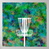 Farbenfrohe Disk Golf Basket Poster (Vorne)
