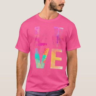Farbenfrohe Disk Golf Mama Disk Golf T-Shirt