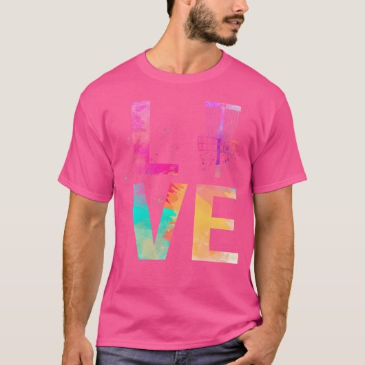 Farbenfrohe Disk Golf Mama Disk Golf T-Shirt (Vorderseite)