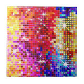 Farbenfrohe Diskothek Fliese (Vorderseite)