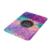 Farbenfrohe Diskothek Glitzer Badematte (Schrägansicht)