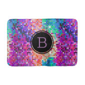 Farbenfrohe Diskothek Glitzer Badematte (Vorderseite)
