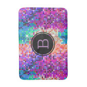 Farbenfrohe Diskothek Glitzer Badematte (Vorderseite Vertikal)