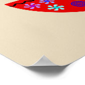 Farbenfrohe Diwali Lamp Diya Poster (Ecke)