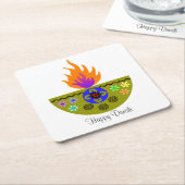 Farbenfrohe Diwali Lamp Diya Rechteckiger Pappuntersetzer (angewinkelt)