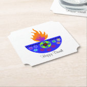 Farbenfrohe Diwali Lamp Diya Untersetzer (angewinkelt)