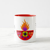 Farbenfrohe Diwali Lamp Diya Zweifarbige Tasse (Mittel)
