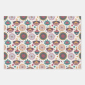 Farbenfrohe Diwali Muster Geschenkpapier Set (Vorderseite 3)
