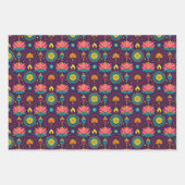Farbenfrohe Diwali Muster Geschenkpapier Set (Vorderseite 2)
