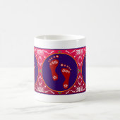 Farbenfrohe Diwali Rangoli mit Footprint Kaffeetasse (Mittel)