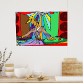 Farbenfrohe DJ Zeichnend Poster (Küche)