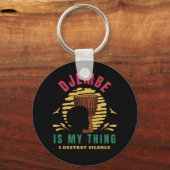 Farbenfrohe Djembe ist mein Ding afrikanischer Tro Schlüsselanhänger (Vorderseite)