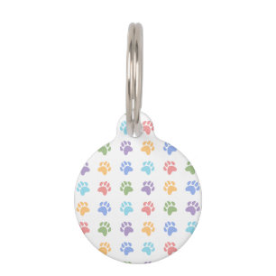Farbenfrohe Dog Paw Prints Muster Paws Paws Haustiermarke
