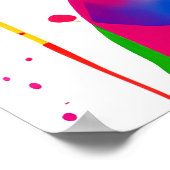 Farbenfrohe Dog Poster Download, Niedlicher Hund C (Ecke)