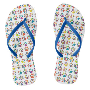 Farbenfrohe Doggie Paws Flip Flops Badesandalen