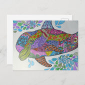Farbenfrohe Dolphin Postkarte (Vorne/Hinten)
