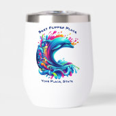 Farbenfrohe Dolphin Splash (Vorderseite)