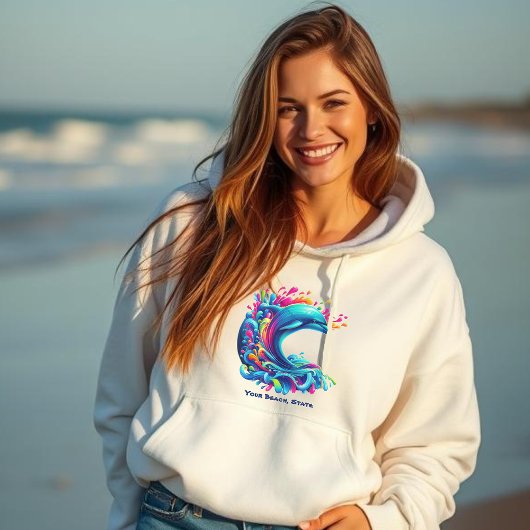 Farbenfrohe Dolphin Splash-Fisherman Core- Hoodie