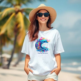 Farbenfrohe Dolphin Splash-Fisherman Core- T-Shirt