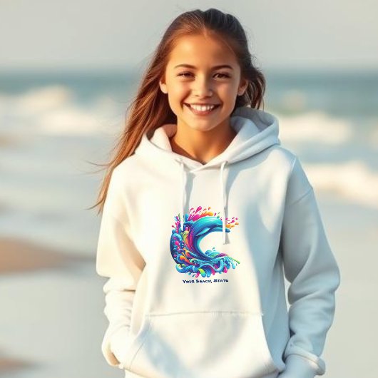 Farbenfrohe Dolphin Splash- Hoodie