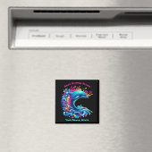 Farbenfrohe Dolphin Splash Magnet (In Situ (Geschirrspüler))