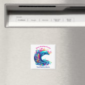 Farbenfrohe Dolphin Splash Magnet (In Situ (Geschirrspüler))