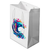 Farbenfrohe Dolphin Splash- Mittlere Geschenktüte (Rückseite Schrägansicht)