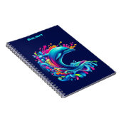 Farbenfrohe Dolphin Splash Notizblock (Rechte Seite)