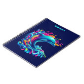 Farbenfrohe Dolphin Splash Notizblock (Linke Seite)