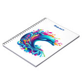 Farbenfrohe Dolphin Splash Notizblock (Linke Seite)
