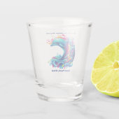 Farbenfrohe Dolphin Splash Schnapsglas (Rückseite)