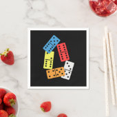 Farbenfrohe Domino Dominoes Tiles Puzzler Game-Ges Serviette (Beispiel)