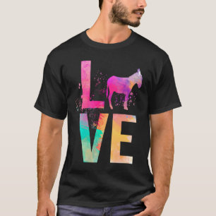 Farbenfrohe Donkey-Mama T-Shirt