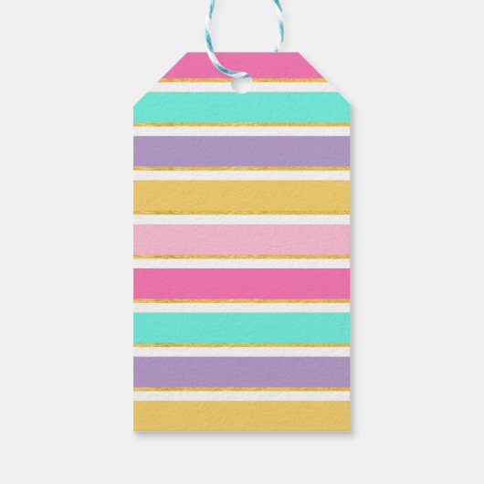 Farbenfrohe Donut Doughnut Sprinkles Danke Geschenkanhänger (Rückseite)