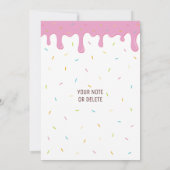 Farbenfrohe Donut und Sprinklen Personalisierter G Einladung (Rückseite)