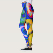 Farbenfrohe Donuts Blue Leggings (Links)
