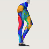 Farbenfrohe Donuts Blue Leggings (Rechts)