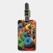 Farbenfrohe Donuts Gepäckmarke Gepäckanhänger (Vorderseite vertikal)