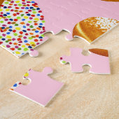 Farbenfrohe Donuts: Handgezogene Wasserfarbe Puzzle (Seite)