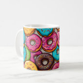 Farbenfrohe Donuts Kaffeetasse (Vorderseite Links)