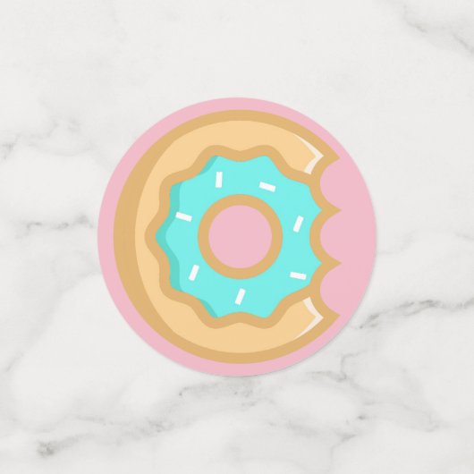 Farbenfrohe Donuts Konfetti (Klein Vorderseite)