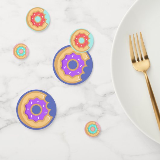Farbenfrohe Donuts Konfetti (Gruppe)