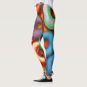 Farbenfrohe Donuts Orange Leggings (Links)