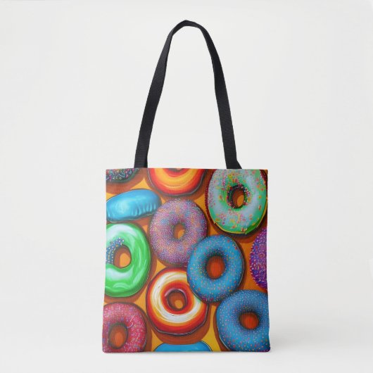 Farbenfrohe Donuts Orange Tasche (Vorderseite)